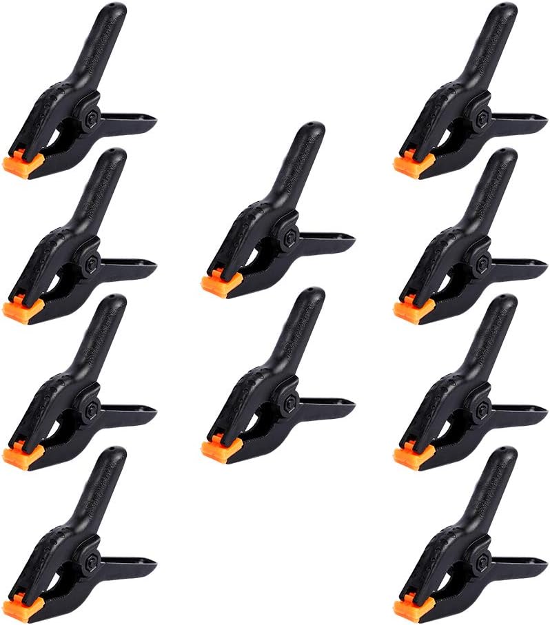 10 PCS 4.5 inch Professional Plastic Large Spring Clamps Heavy Duty for Crafts or Plastic Clips and Backdrop Clips Clamps for Backdrop Stand.Photography. Home Improvement and so on¡