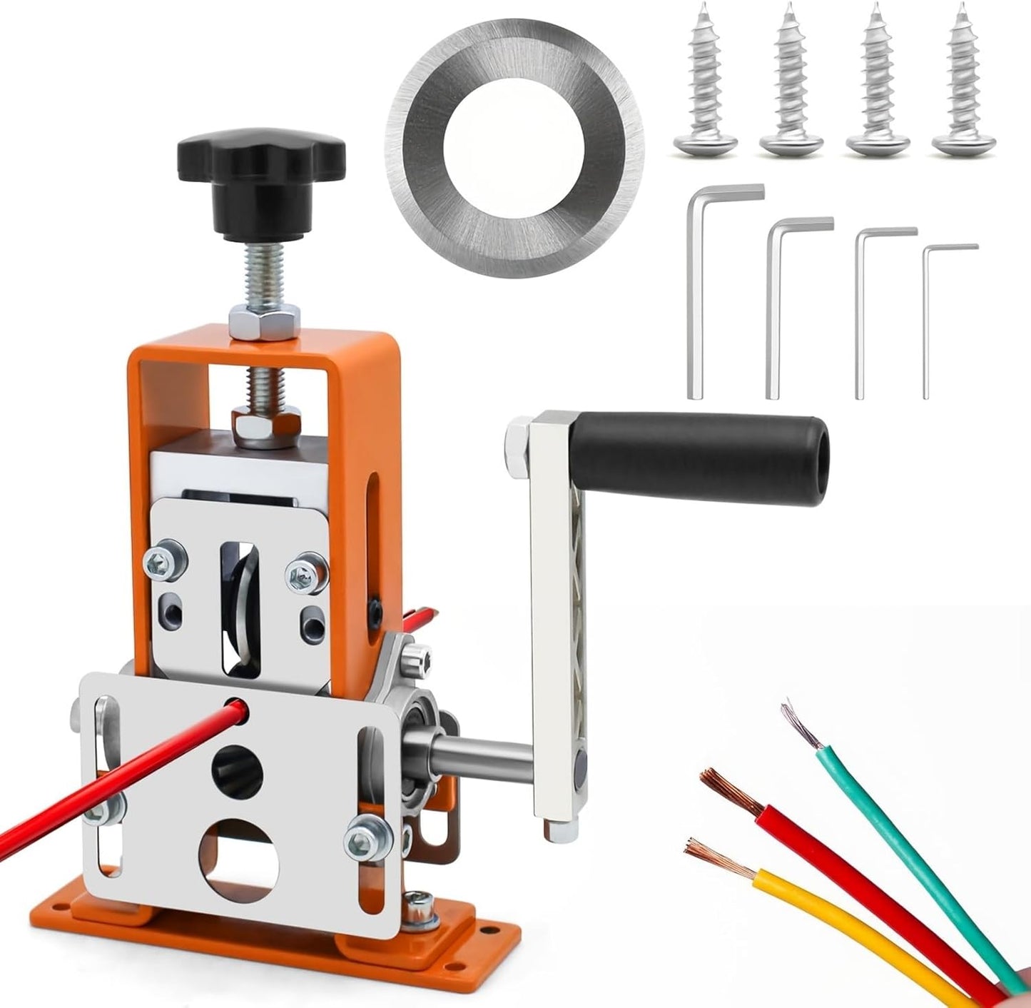 Manual Wire Stripping Machine Gauge Wire 0.06-1 inches.Scrapping Copper Wire Peeler Machine.Drill Powered Hand Crank Wire Stripper Tool for Scrap Copper Recycling