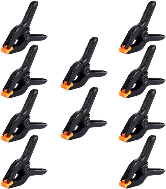 10 PCS 4.5 inch Professional Plastic Large Spring Clamps Heavy Duty for Crafts or Plastic Clips and Backdrop Clips Clamps for Backdrop Stand.Photography. Home Improvement and so on¡­