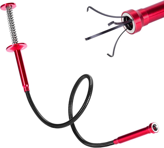 Bendable Flexible Magnetic Pickup Tool. 24'' Four Claw Grabber Tool. Accurate Pick Up In Narrow Space for Engine Bay/Home Sink/Drain/Earring/Keys/Metal Objects (Magnetic orientation)