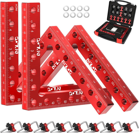 Corner Clamp for Woodworking. 90 Degree Corner Clamp. 4 Pack 5.5x 5.5 Aluminum Alloy Right Angle Woodworking Tools. Positioning Squares for Picture Frame. Box. Cabinets. Drawers
